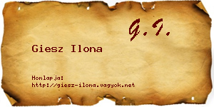Giesz Ilona névjegykártya